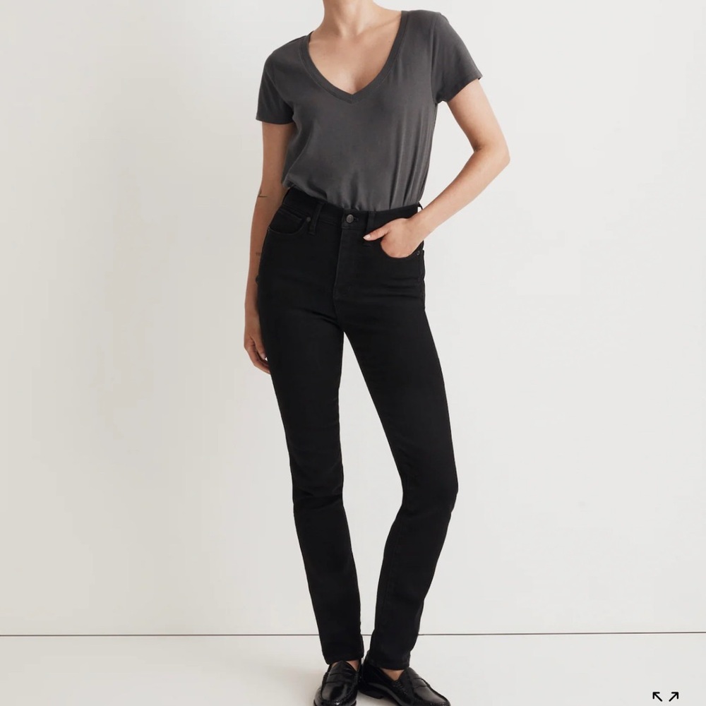 Madewell stovepipe black jeans
